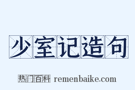 少室记造句是什么意思的图片